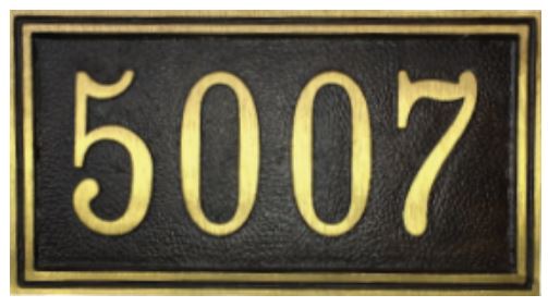 Brass House Number