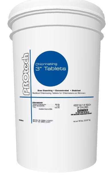 3" chlorine tabs - 25 lb bucket - Allen, Plano, Richardson and Wylie only